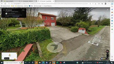 a computer rendering of a house with a driveway at La Fontaine in Montgaillard-Lauragais