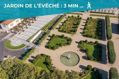 an aerial view of a park with trees and bushes at L'intemporel - Grand T2 Confort en Hypercentre in Castres