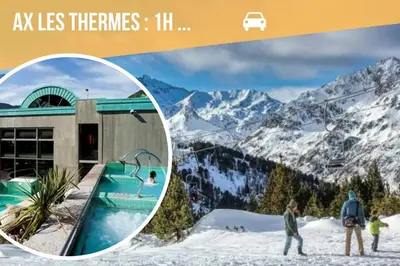 a collage of a picture of a ski resort at Domaine La Belle Histoire - Gîte côté jardin in Besset