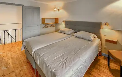 a bedroom with a large bed in a room at Cozy Home In Stjean-De-Minervois in Saint-Jean-de-Minervois
