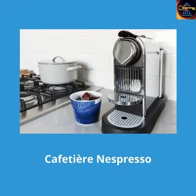 a kitchen with a coffee maker on a stove at Le Limouxin jungle Wifi, petit balcon *Oc Keys in Limoux