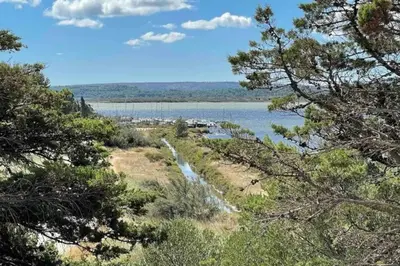 a view of a river through the trees at Villa Terracotta - 8 Personnes - Proche de la mer in Peyriac-de-Mer
