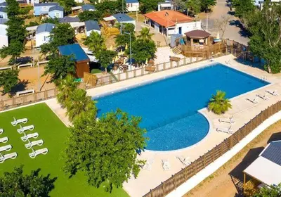 an overhead view of a large swimming pool at Anthony MH 140 in Port-la-Nouvelle