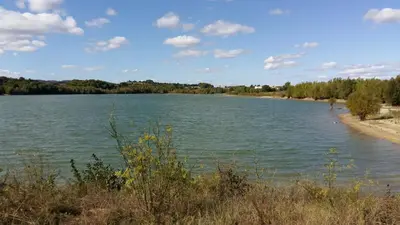 a view of a large body of water at My Quiet Place near Carcassonne in Carcassonne