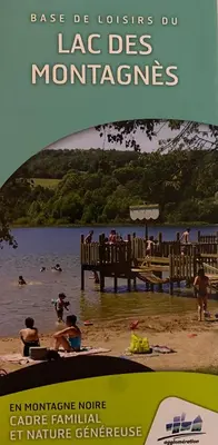 a flyer for a lake des montréal with people on the beach at Le Polaire in Mazamet