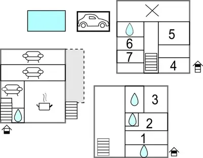 a block diagram of a periodic table with a car at Nice Home In Ventenac-En-Minervois in Ventenac en Minervois