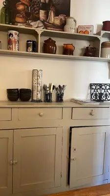 a kitchen counter with bowls and utensils on it at Magnifique villa 11 couchages in Narbonne