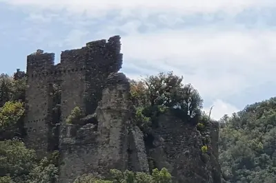 an old castle sitting on top of a hill at Maison chaleureuse près de lagrasse corbières in Saint-Pierre-des-Champs