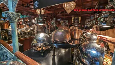 a group of pots and pans on a counter in a store at La Cigotà - Villa with swimming pool for 8 people in Pouzols-Minervois