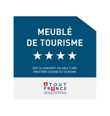 a sign that reads mobile de touinement with stars at Le1693 - Charme & confort 4 étoiles - Jacuzzi in Limoux