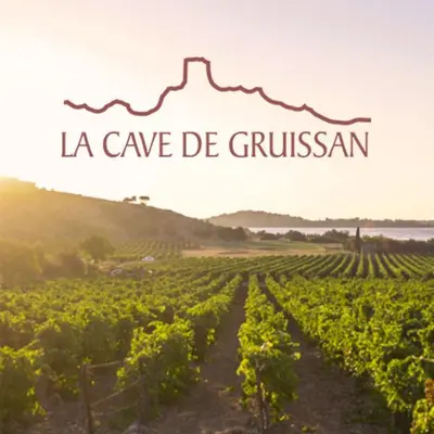 a vineyard with a sign that reads la cave de guernica at VILLA DU PIN in Gruissan