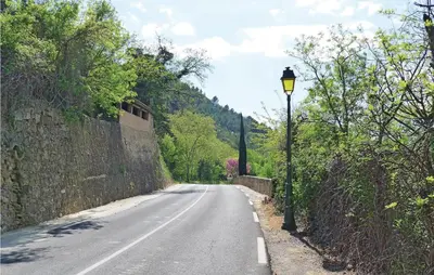 a street light on the side of a road at Holiday Home Cessenon Sur Orb Mn-1265 in Cessenon