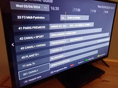 a television screen with a website on it at Cozy self contained modern home near Carcassonne in Badens