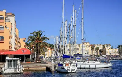 a group of boats are docked at a marina at Nice Home In Saint-Laurent-De-La-Ca With Wifi in Saint-Laurent-de-la-Cabrerisse