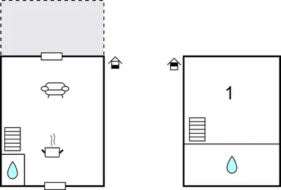 two diagrams showing the flow of water in a house at Awesome Home In Saint-Laurent-De-La-Ca With Wifi in Saint-Laurent-de-la-Cabrerisse