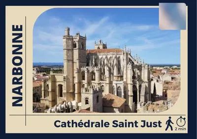 a picture of a cathedral with the words catholic saint just at L’Albizia- Centre -TV WIFI-Cozy in Narbonne
