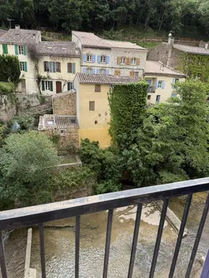 a view of a group of buildings in a town at Rennes-les-Bains Studio at Thermal Baths in Rennes-les-Bains