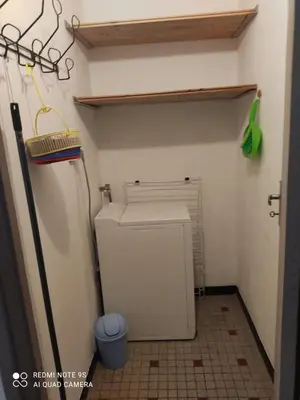 a small bathroom with a toilet in a room at gite 4 pers a ROUZE in Rouze