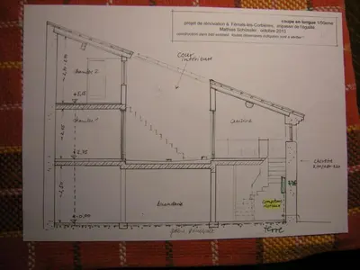 a drawing of a floor plan of a house at Maison Marianne Comfortable holiday residence in Ferrals-lès-Corbières