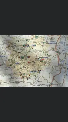 a close up of a map at Le Sanglier Noir 14 in Villeneuve-les-Corbières