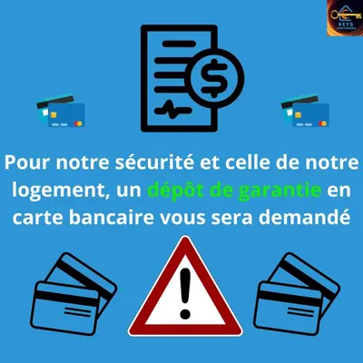 a sign that reads your more securities et cell phone offence agreement um deposit de at Villa en campagne avec cour intérieure in Arques