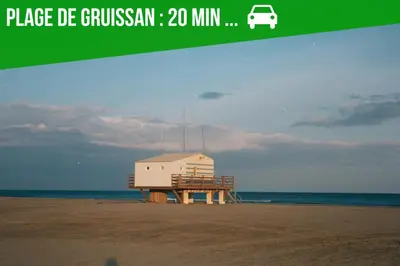 a lifeguard station on the beach with the words place de crustism at Escape Game & Room - Cathédrale - Grands Buffets - Narbonne in Narbonne