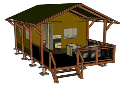 a rendering of a tiny house at Lodge Safari tent in Camurac