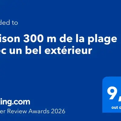 Maison 300 m de la plage avec un bel extérieur