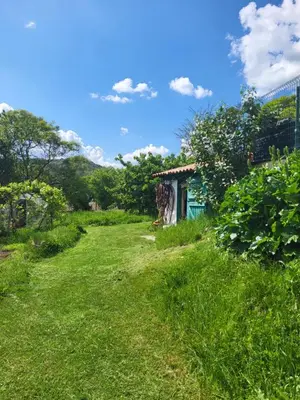 a field of grass with a house in the background at La maison d'Aude in Quillan