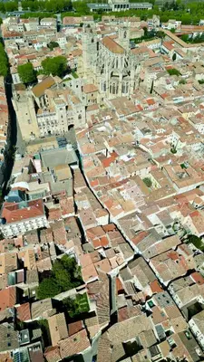 an aerial view of a city with buildings at Chez Isa et Thomas in Narbonne