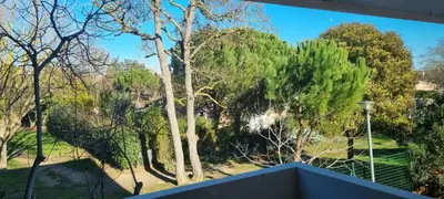 a view of a park from a balcony at Jardin des oiseaux in Narbonne