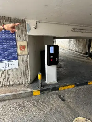 a parking meter on the side of a road at L impasse d'Anaïs Free Parking in Carcassonne