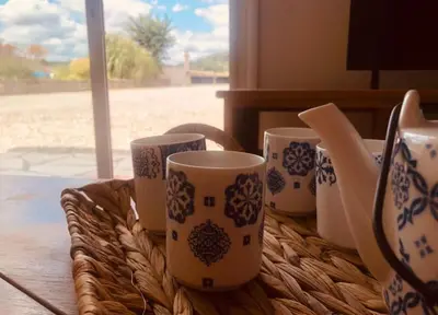 a group of cups sitting on a table at Studio Peyresol in Villasavary