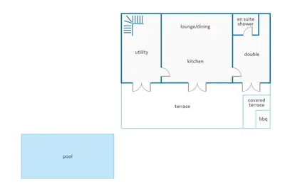 a floor plan of a house at Villa Les Juliannes by Villa Plus in Azillanet