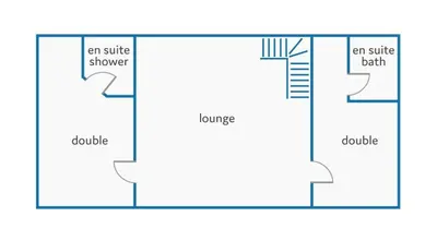 a floor plan of a bathroom at Villa Les Juliannes by Villa Plus in Azillanet