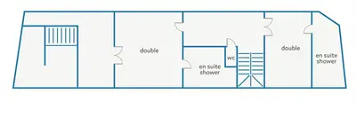 a schematic diagram of a building at Villa La Fontaine by Villa Plus in Capestang