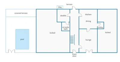 a floor plan of a building at Villa Domaine Saint Roch by Villa Plus in Gaja-et-Villedieu