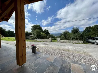 a view from the porch of a house at Gite du tatou in Roquefeuil