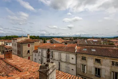 an aerial view of a city with roofs at Le Savane - Grand Triplex Confort & Chaleureux, 2 Salons in Castres