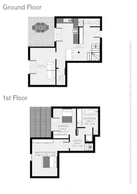 a floor plan of the ground floor of a house at Luxury cottage with Jacuzzi in Saint-Polycarpe in Saint-Polycarpe