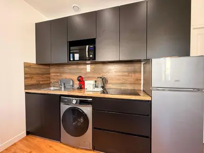 a kitchen with a sink and a dishwasher at L'Ébène - Wifi - Proche des Halles et du centre ville in Narbonne