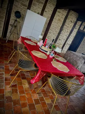 a room with a white cabinet and a window at Le Domaine de Pépé in Saint-Julien-de-Briola