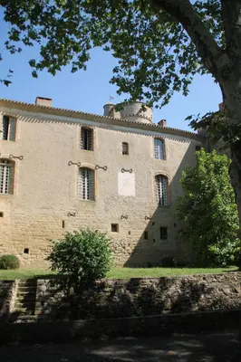 a large brick building with a tree in front of it at Chez Didier 1 in Saint-Michel-de-Lanès