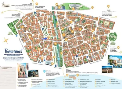 a map of the city of rome at Appartement cosy hypercentre in Narbonne