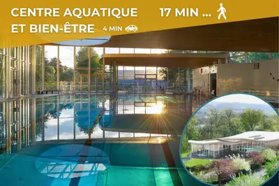 a view of a building with a swimming pool at Le Boréal - Studio Confort Lit Queen Size in Mazamet