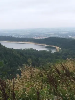 a view of a lake from the top of a mountain at Chez Maxou - 3 ēpis Jardin Clos-Garage-Dogfriendly in Revel