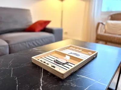 a tray sitting on top of a coffee table at T3 l 65m 2 l Bright & Quiet in Castres