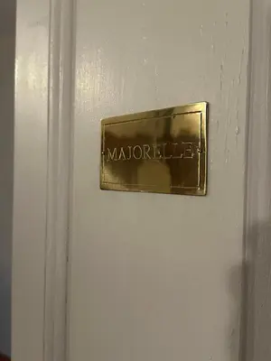a door with a sign that says marauderle on it at Ostal de la Croix Vieussan in Vieussan