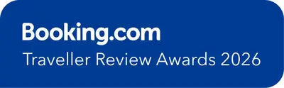 a blue sign that says boatingcom traveler review awards at Vue D Ansignan in Ansignan