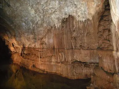a cave filled with lots of rock formations at Maison de Maitre Comfortable holiday residence in Ferrals-lès-Corbières